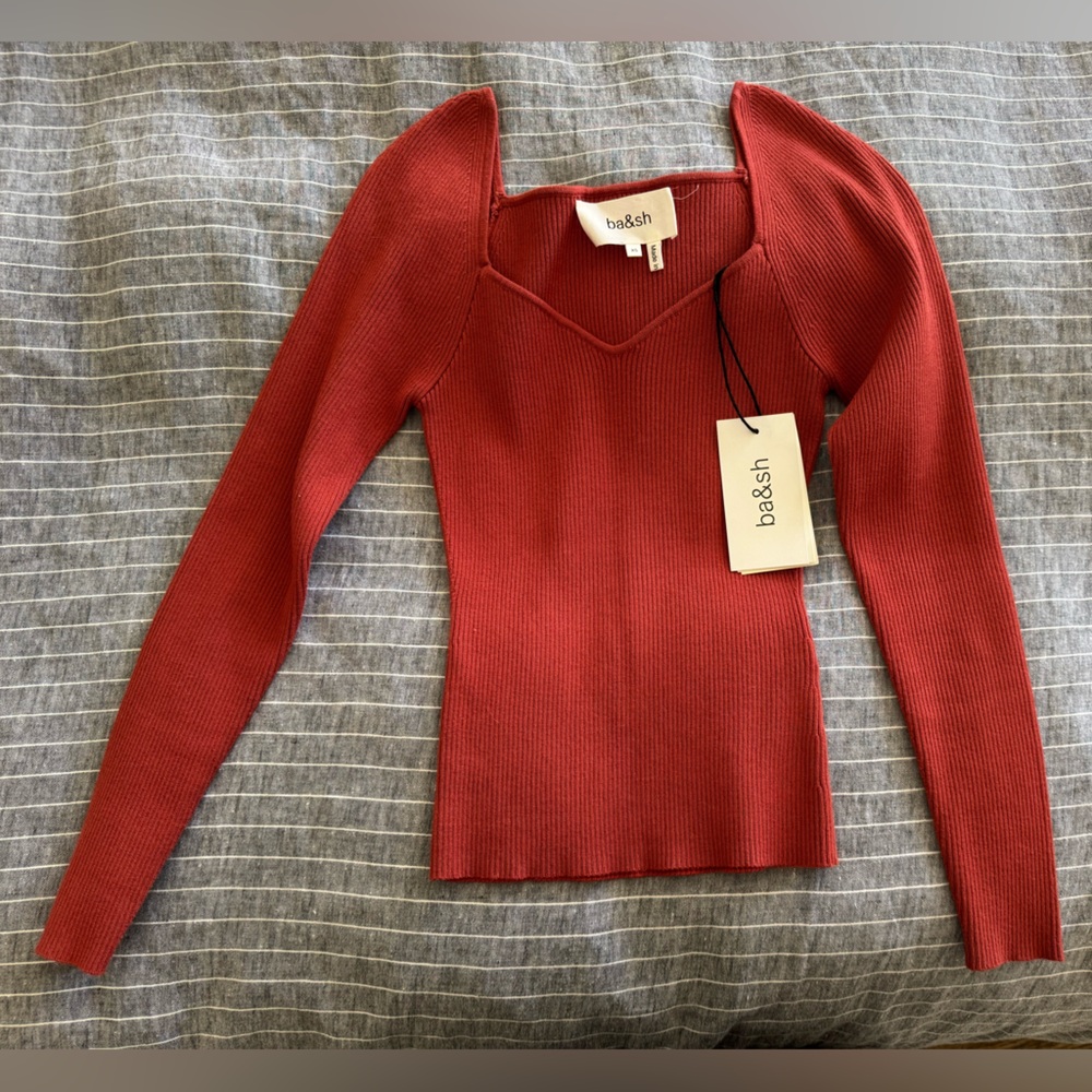 NWT ba&sh Olaf Ribbed Sweater - Picture 5 of 8